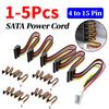 1/2/3/5 шт. Кабель питания Серверный DIY Разветвитель Шнур SATA 1 на 5 SATA Разветвитель питания жесткого диска Кабель-шнур для ПК Сервера