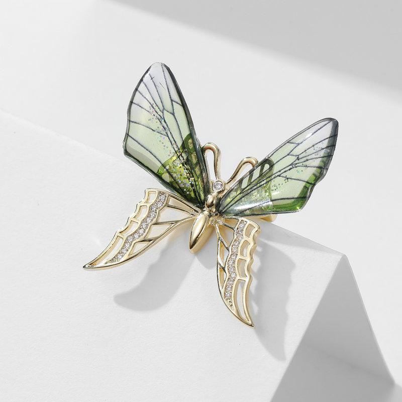 Transparent Wings Butterfly Brooch With Personalized Designs