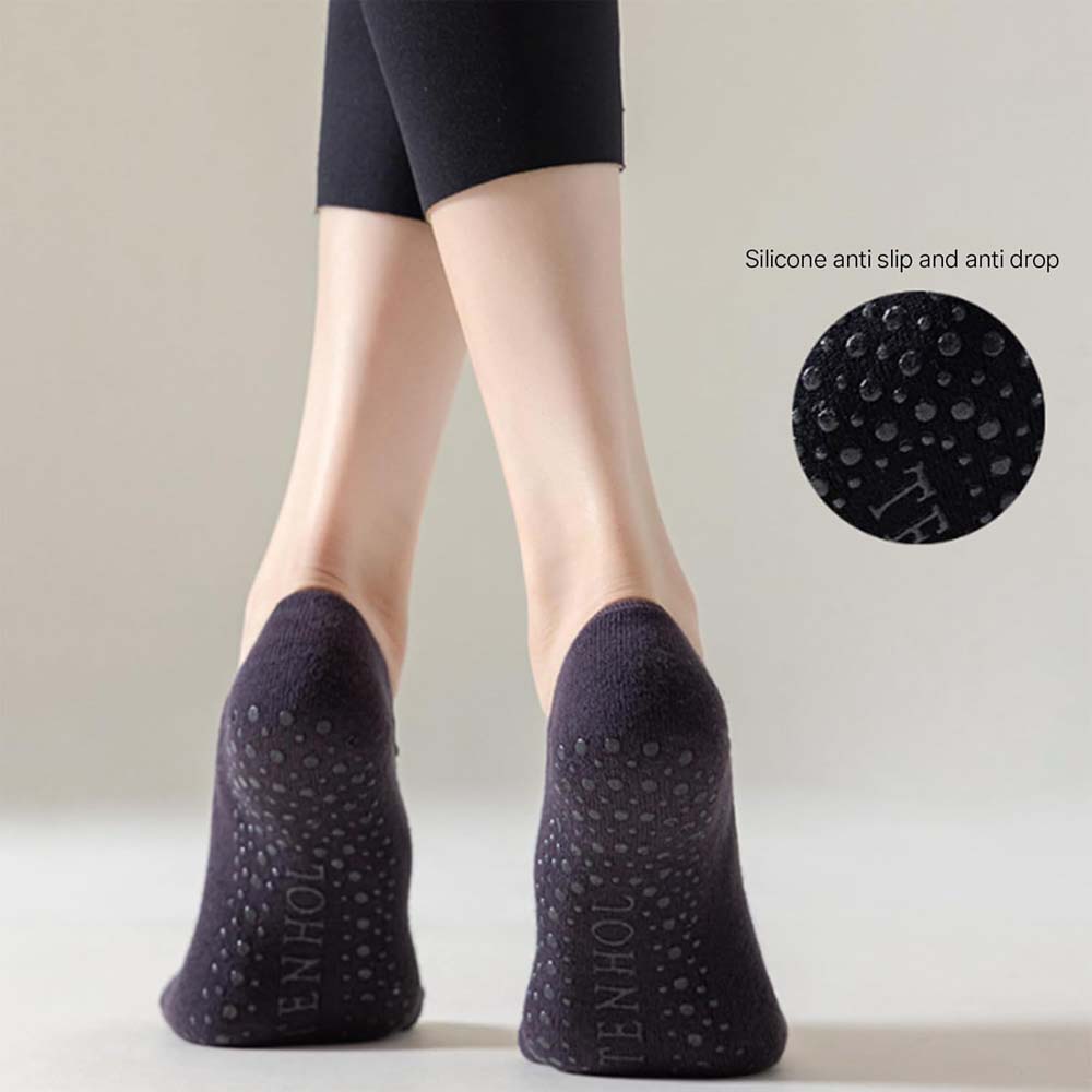 4 пары нескользящих носков для йоги до щиколотки для женщин – Идеально подходят для йоги, пилатеса и тренировок