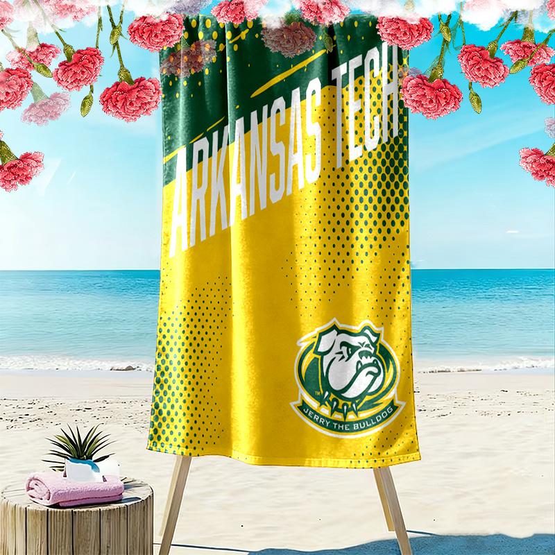 Пляжное полотенце Arkansas Tech Print, Большое мягкое быстросохнущее полотенце для пляжа, кемпинга, плавания