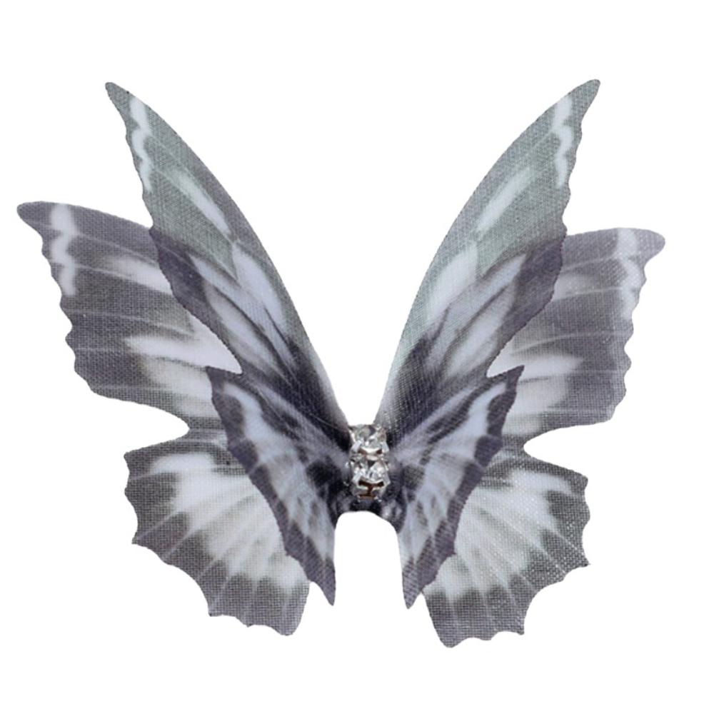 50 шт. Аппликации-бабочки из органзы градиентного цвета, Материалы для дизайна одежды