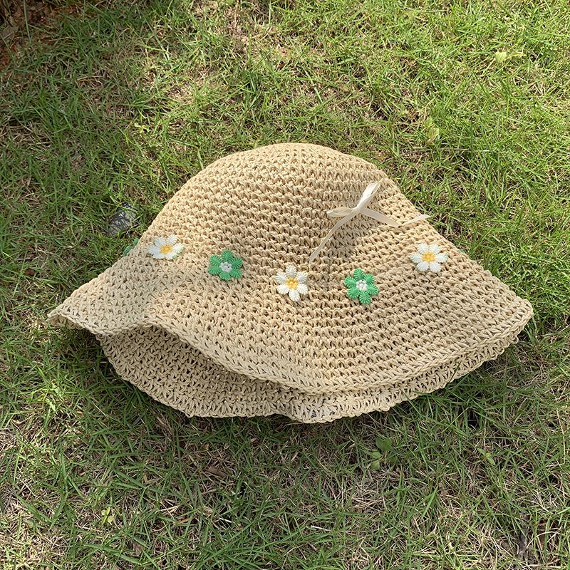 Women's Large Brim Foldable Breathable Straw Sun Hat for Summer Travel & Vacation