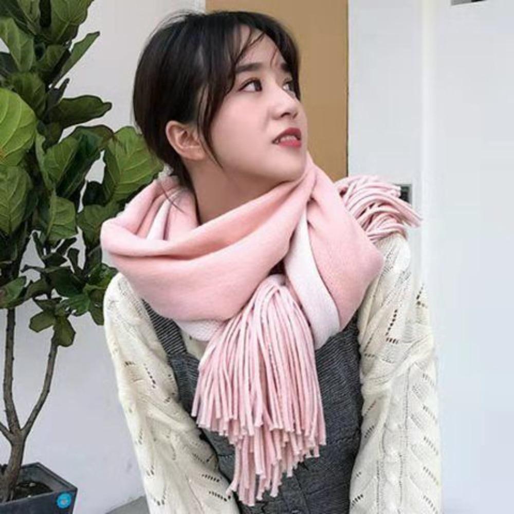 Women Plaid Scarves, Thickened Warm Scarves for Male and Female In Winter Warm Scarves