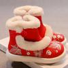 Girls' Traditional Chinese Cotton Shoes with Hanfu Horse-faced Skirt Cotton Boots Exquisite Plush Snow Boots