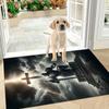 1pc Templar‑Knight‑Cross Print Area Rug, Washable Durable Floor Mat for Entryway, Office, Living Room, Bedroom, Gaming Area