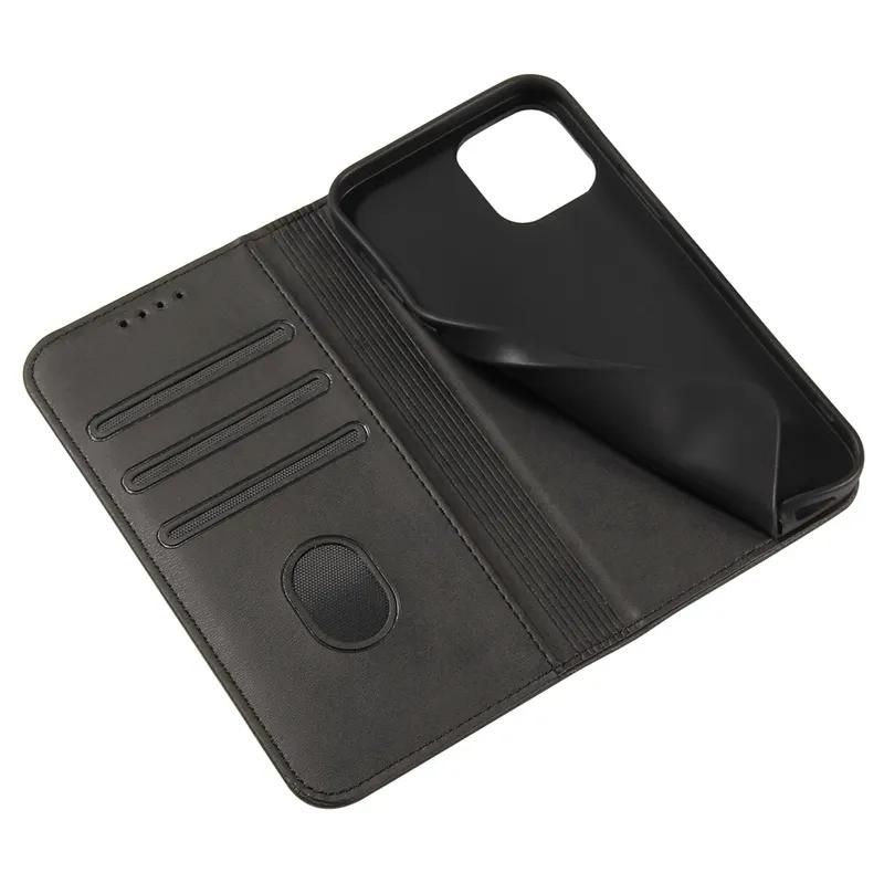 Магнитный чехол для Coque iPhone 17 16 14 12 15 Pro Max Чехол для Funda iPhone 11 13 X XR SE Роскошный кожаный чехол-книжка