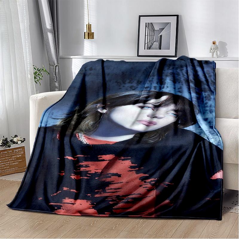 3D Хит Меня Сильно и Мягко Билли Айлиш Певица Мягкое Фланелевое Одеяло для Кровати Спальни Дивана Пикника, Плед для Покрытия Подарок Дети