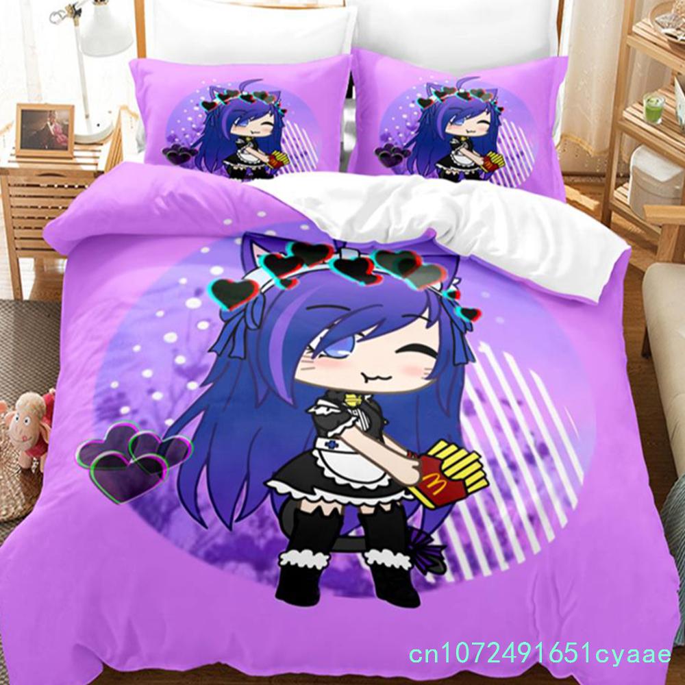 3D The Gacha Girl Постельное белье Пододеяльник Комплект с наволочкой Твин Полный Queen King Постельное белье Постельное белье