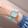 Women's Square Silicone Diamond Watch - Trendy Spring/Summer Student Style
