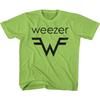 Weezer Weezer и W Логотип Лайм Молодежная Футболка