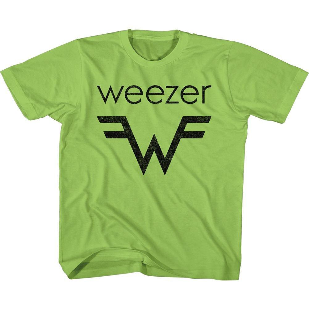 Weezer Weezer и W Логотип Лайм Молодежная Футболка