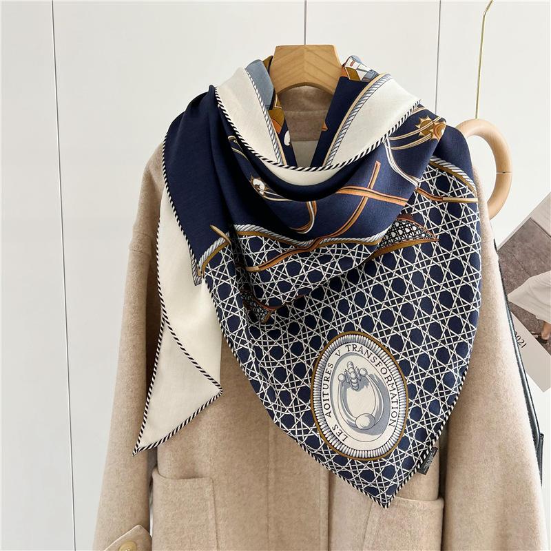 Роскошный шелковый шерстяной шарф Mulberry, треугольный шарф, офисный женский шарф-повязка для волос, женский шарф-шаль