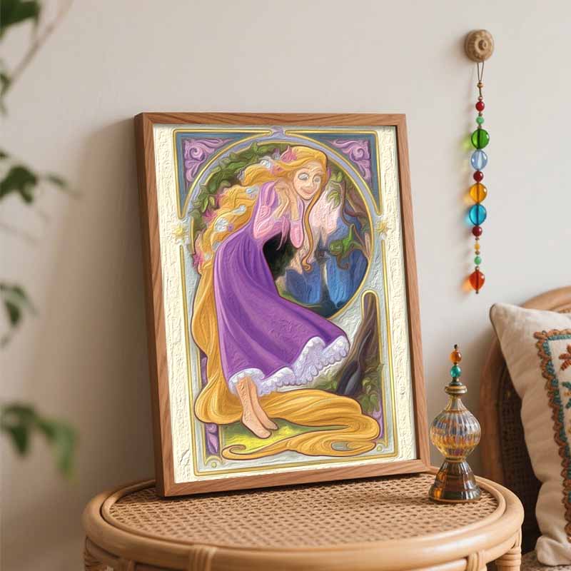 Disney Rapunzel Tangled oil paint by numbers painting kit handmade diy home decor gifts wall art canvas pictures for living room decor