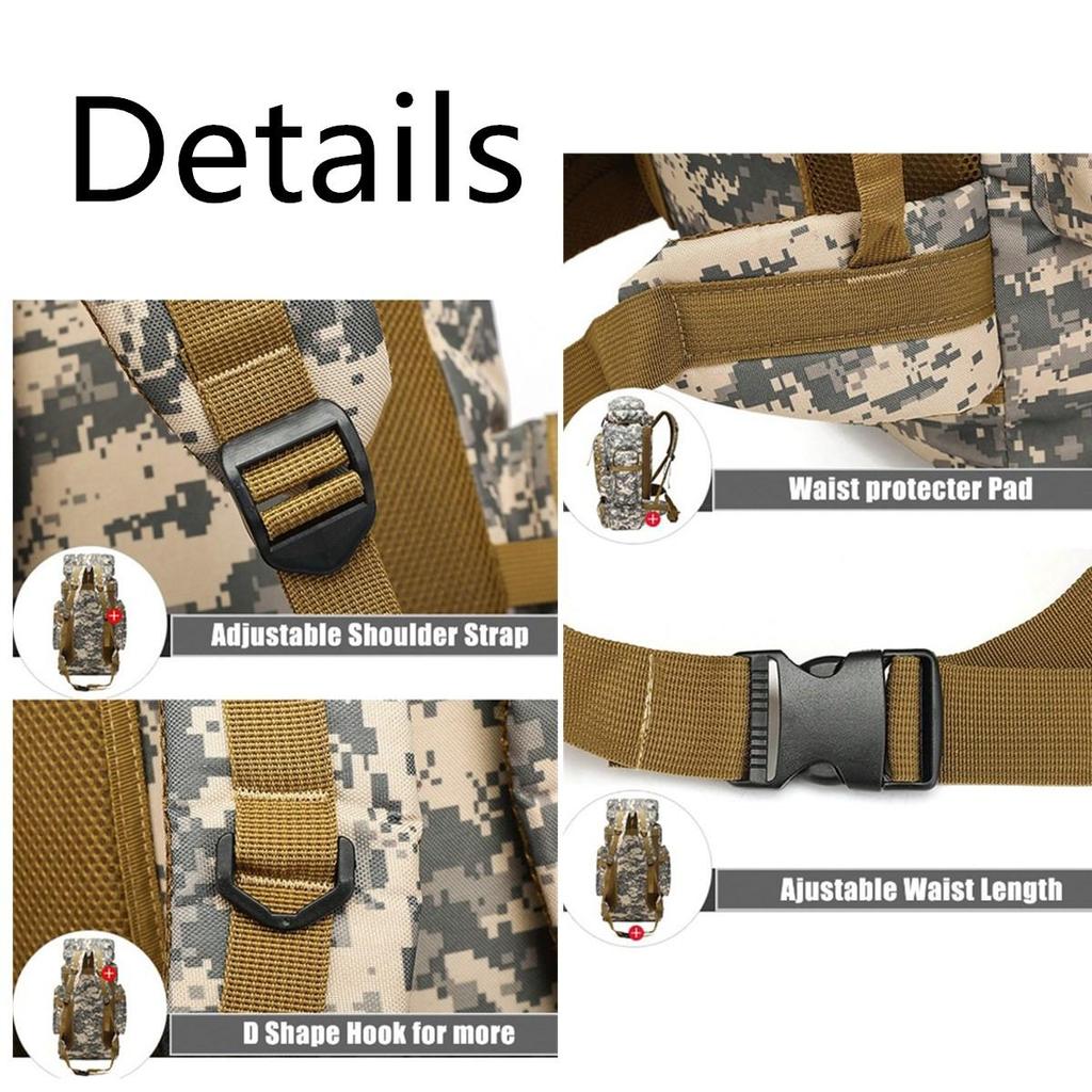 80L уличные военные рюкзаки из ткани Оксфорд, водонепроницаемый тактический рюкзак, спортивные сумки для кемпинга, пешего туризма, треккинга, рыбалки, охоты