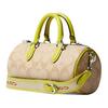 New COACH Lacey Coated Canvas With Leather Handbag Trumpets Women's Brown & Yellow CB874-SVVRE