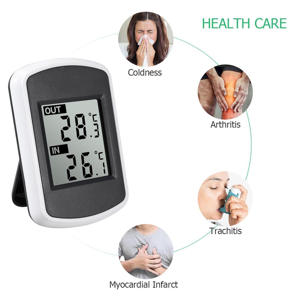 Smart Big Weather Station Wireless Lcd Digital Inoutdoor Thermometer Hygrometer Remote Sensor Alarm Time Clock Weather Forecast