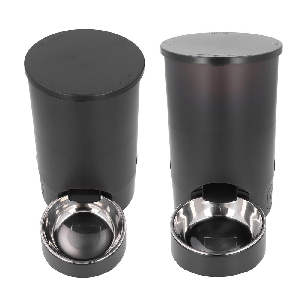 Автоматическая кормушка для кошек и собак на 2 3 л, умная кормушка с таймером и голосовым управлением, двойное питание, двойная миска для сухого корма, напоминания для кошек/собак,