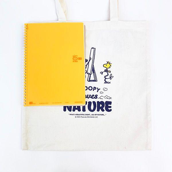 Snoopy Flat Tote Bag White Doghouse School Office PEANUTS