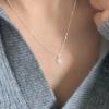 Изящный темперамент Кулон-снежинка из серебра 925 пробы Ожерелье для женщин Цепочка на ключицу Модное украшение Подарок девушке