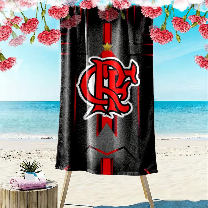Flamengo Logo Print Beach Towel, Large Soft Quick Dry Towel for Beach Camping Swimming