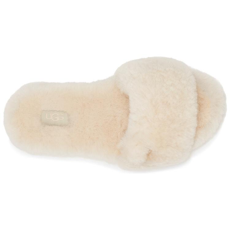 UGG Fleece Lined, Thermal Comfortable Mules Slide Slippers Women's Natural White 1129670-NAT
