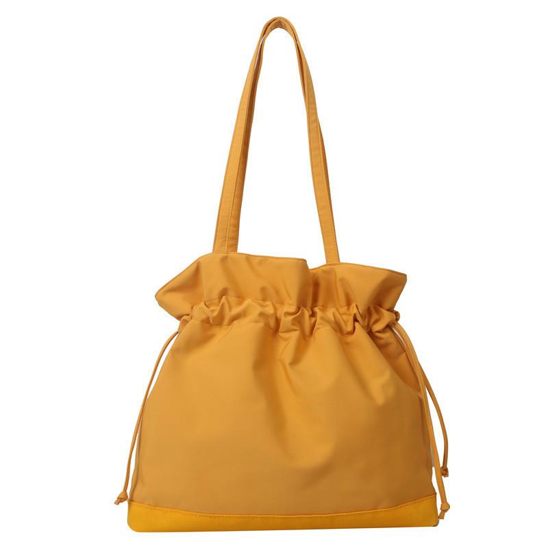 Trendy Street Style Bucket Bag For Women Winter Large Capacity White Shoulder Bag