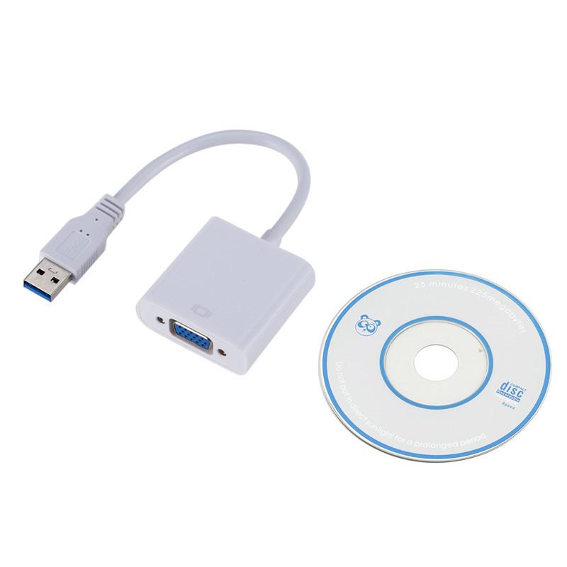 USB 3.0 к VGA адаптер без драйверов USB 3.0 штекер 15-контактный разъем-кабель видеоконвертер для Windows 98/2000/7/8/10/Vista