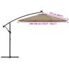 Replacement Cover for Cantilever Umbrella Taupe 350 cm