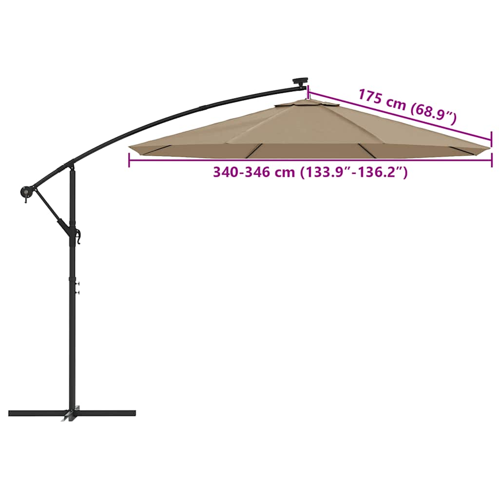 Replacement Cover for Cantilever Umbrella Taupe 350 cm