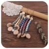 New Baby Beech Wood Pacifier Clips Molar Toy Pacifier Chain Anti-drop Chain Baby Boy Girl Gift Baby Nipple Accessories