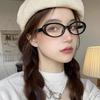 New Retro Oval Frame Glasses Women Female Sweet Cool Eyewear Trend Reading Computer Anti Blue Light Eyeglasses