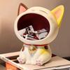 Resin Lucky Cat Statue Sculpture Table Decoration Fortune Cat Miniature Figurine Storage Box Modern Living Room Desk Home Decor