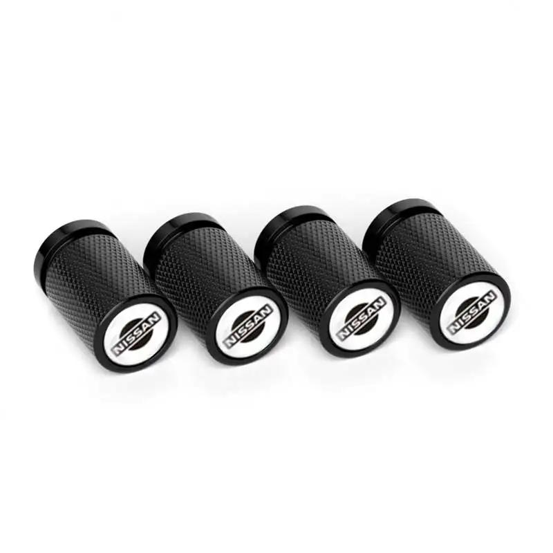 4Pcs Car for Nissan Wheel Tire Valve Caps Stem Protection Covers Micra Qashqai GTR Nismo 350Z Kicks Maxima X-Trail NV200 Versa