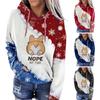Women's Fashion Leisure Christmas Party Printed Long Sleeve Corgi Sweater Hooded Pullover Top