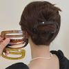 2024 Summer Korean Retro Large Oval Hairpin: High-End Back Clip for Women