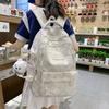 Школьная сумка женская для учеников средней школы простая рюкзак большой емкости новый корейская версия милый граффити рюкзак для начальной школы