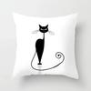 Lovely Cartoon Black Cat Cushion Cover Pillow Cover Sofa Car Home Decoration Room Decoration 45*45cm