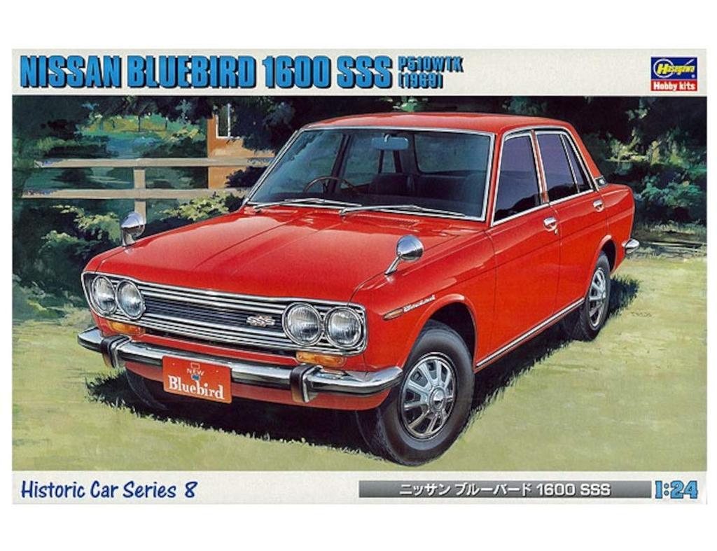 Hasegawa Nissan Bluebird 510 1600SSS 1969 Пластиковая модель HC8 1/24