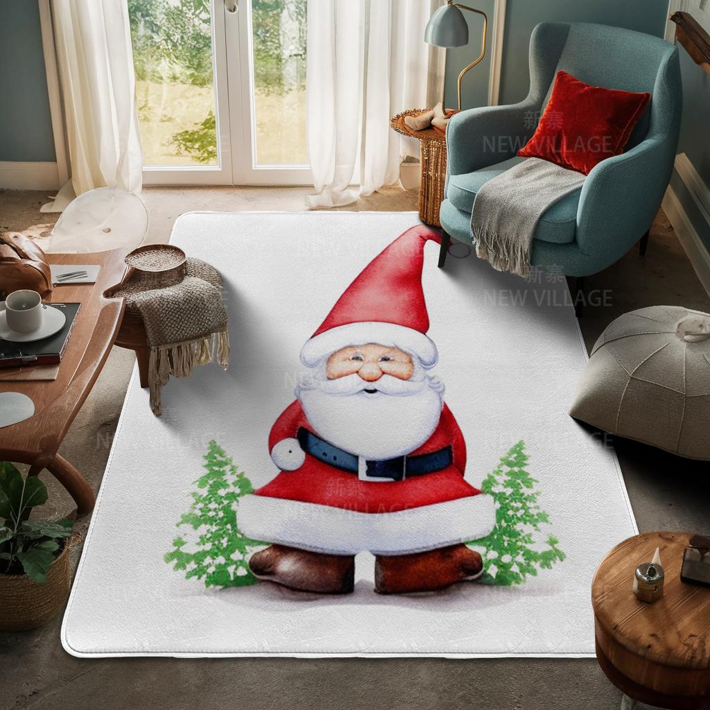 Ковер у входа в дом Домашний коврик у двери Гостиная Ванная Комната Ноги ванная комната Нескользящие коврики с водопоглощением для ванной Счастливого Рождества зима