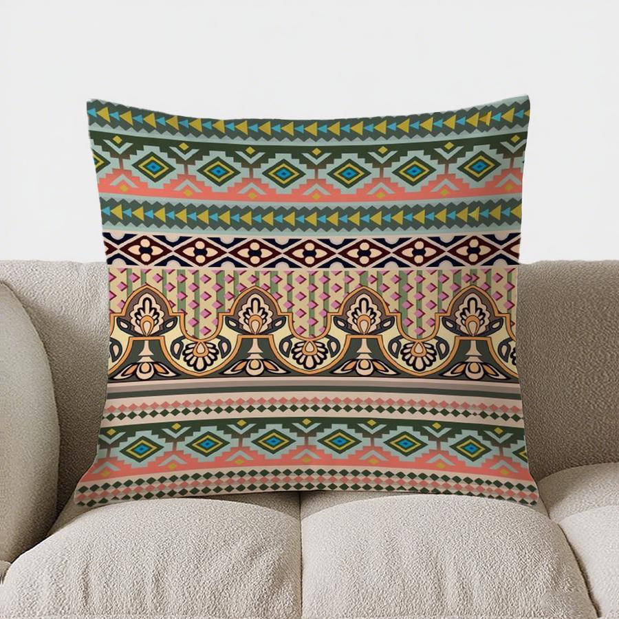 Vintage Pattern Decorative Double-Sided Printed Pillow Cover Short Plush Suitable Living Rooms Bedrooms Sofa Throw Cushion Cover