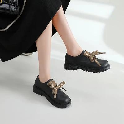 Лоферы с круглым носком Женская обувь Платформа Женские туфли-лодочки Высокое качество Стильный Шик Острый носок Последние модели со скидкой в продаже Элегантные Слипоны