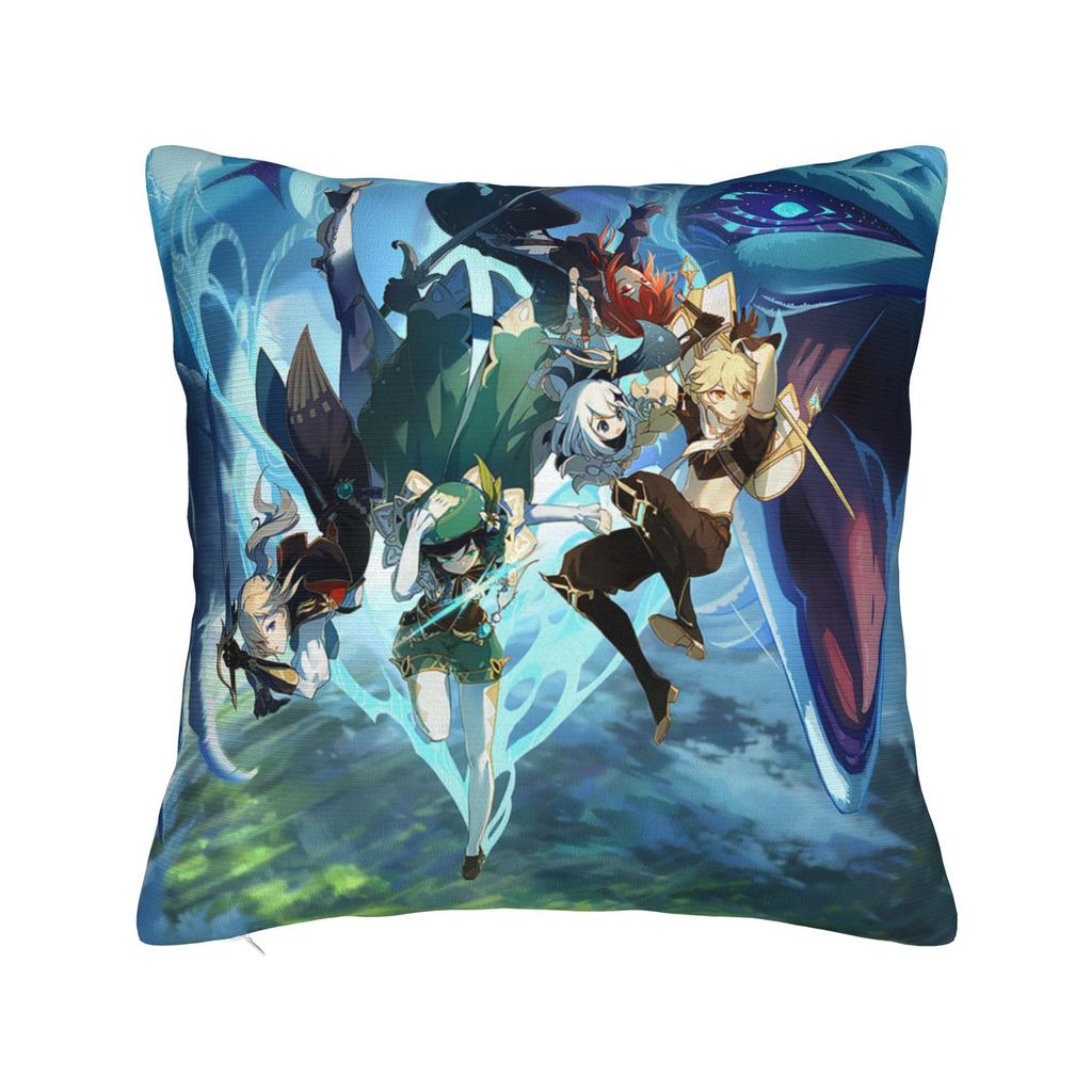Genshin Sucrose Pillowcase Printed Fabric Cushion Cover Decorations kawaii game anime online games Pillow Case Cover Home Zipper