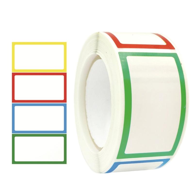 250 шт. Самоклеящаяся этикетка Наклейка Цветная рамка Наклейка с именем Этикетка для продуктов с датой Этикетка для одежды для школы Офиса Конференции