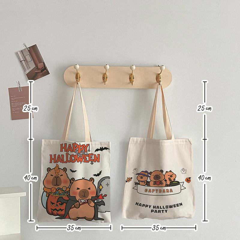 2025 Women's Large Cartoon Canvas Tote Bag - Versatile, Stylish Shopping & Shoulder Bag