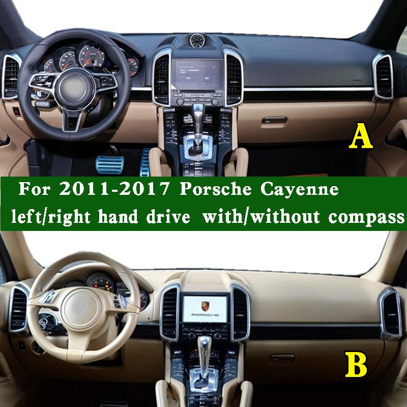 For Porsche Cayenne GTS Turbo S 92A 2011-2017 Dashmat Dashboard Cover trument Panel Pad Dash Mat Anti-Dirt Proof Ornaments