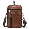 Smartphone Pouch Leather Mini Shoulder Bag Mobile Pochette Genuine Leather Belt Pouch Waist Pouch Leather Vertical Men's BS-BG-8166