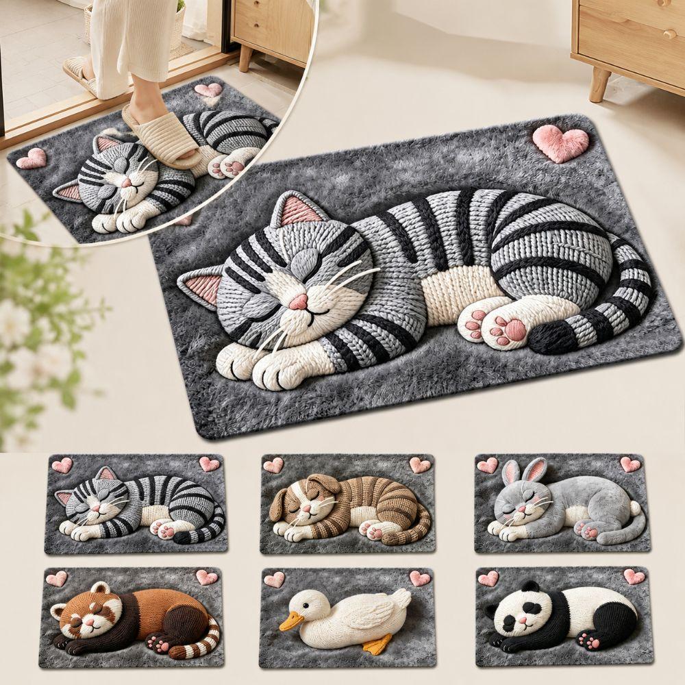 Non-slip Home Bathroom Carpet Panda/Duck/Rabbit Bedroom Door Small Rug for Table Bedside