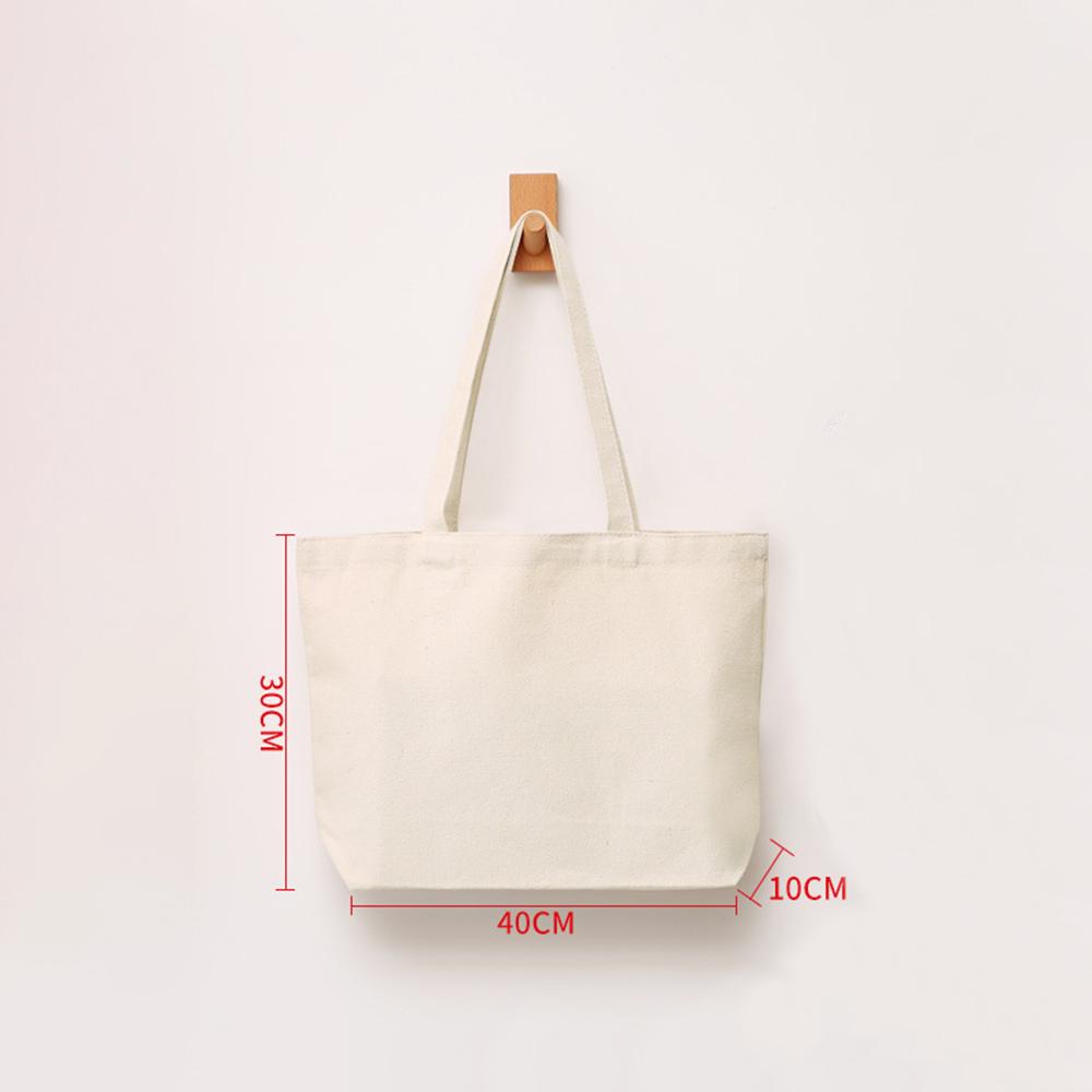 Folding Canvas Bag Reusable Shopping Bag Unisex Eco-Friendly Tote Bags Diy Shoulder Bag Grocery Handbag New