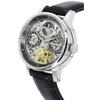 Ingersoll Мужские часы Jazz Sun and Moon Phase с кожаным ремешком, скелетонизированным серебряным циферблатом I07701
