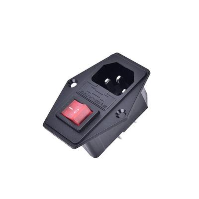 3Pin Iec320 C14 Входной модуль Разъем с предохранителем Разъем питания 10A 250V